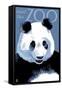 Panda Face - Visit the Zoo-Lantern Press-Framed Stretched Canvas