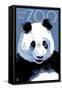 Panda Face - Visit the Zoo-Lantern Press-Framed Stretched Canvas