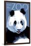 Panda Face - Visit the Zoo-Lantern Press-Framed Art Print