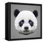 Panda Low Poly Portrait-kakmyc-Framed Stretched Canvas