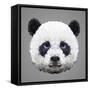 Panda Low Poly Portrait-kakmyc-Framed Stretched Canvas