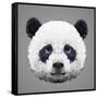 Panda Low Poly Portrait-kakmyc-Framed Stretched Canvas