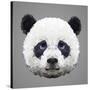 Panda Low Poly Portrait-kakmyc-Stretched Canvas