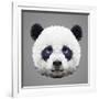 Panda Low Poly Portrait-kakmyc-Framed Art Print