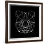 Panda on Black-Lisa Kroll-Framed Art Print