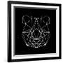 Panda on Black-Lisa Kroll-Framed Art Print