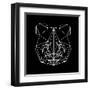 Panda on Black-Lisa Kroll-Framed Art Print