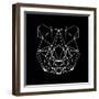 Panda on Black-Lisa Kroll-Framed Art Print