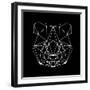 Panda on Black-Lisa Kroll-Framed Art Print