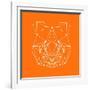 Panda on Orange-Lisa Kroll-Framed Art Print