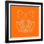 Panda on Orange-Lisa Kroll-Framed Art Print