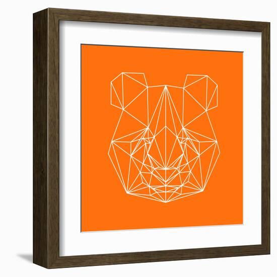 Panda on Orange-Lisa Kroll-Framed Art Print