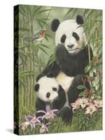 Panda Paradise-William Vanderdasson-Stretched Canvas