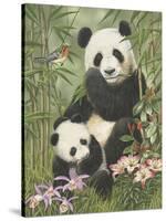 Panda Paradise-William Vanderdasson-Stretched Canvas