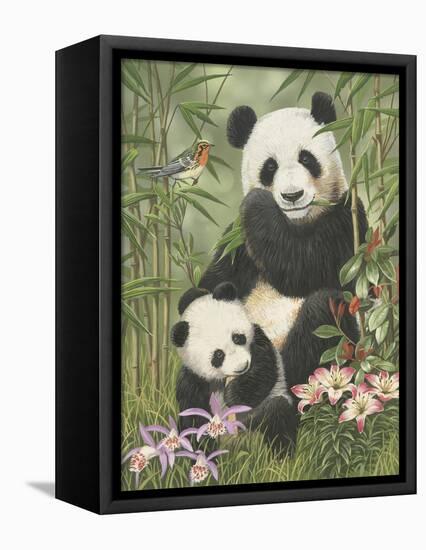 Panda Paradise-William Vanderdasson-Framed Stretched Canvas