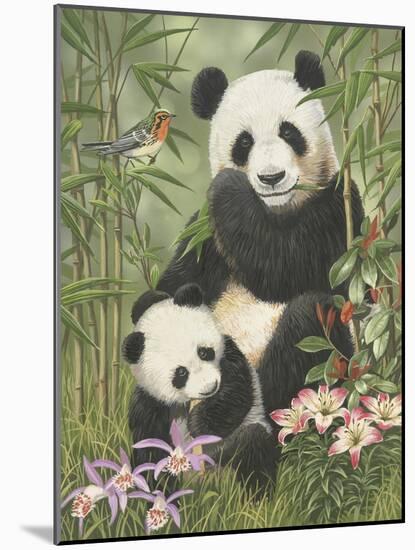 Panda Paradise-William Vanderdasson-Mounted Giclee Print