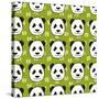 Panda Pattern-TashaNatasha-Stretched Canvas