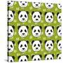 Panda Pattern-TashaNatasha-Stretched Canvas