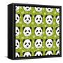 Panda Pattern-TashaNatasha-Framed Stretched Canvas