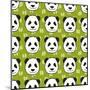 Panda Pattern-TashaNatasha-Mounted Art Print