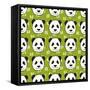 Panda Pattern-TashaNatasha-Framed Stretched Canvas