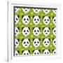 Panda Pattern-TashaNatasha-Framed Art Print