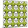 Panda Pattern-TashaNatasha-Mounted Art Print