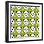 Panda Pattern-TashaNatasha-Framed Art Print