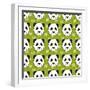 Panda Pattern-TashaNatasha-Framed Art Print