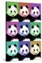 Panda Pop Art - Visit the Zoo-Lantern Press-Stretched Canvas