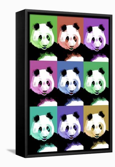 Panda Pop Art - Visit the Zoo-Lantern Press-Framed Stretched Canvas