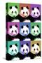 Panda Pop Art - Visit the Zoo-Lantern Press-Stretched Canvas