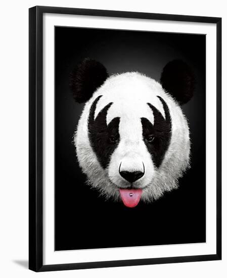 Panda Rocks-Robert Farkas-Framed Art Print
