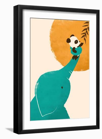 Panda’s Little Helper-Jay Fleck-Framed Art Print