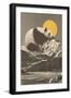 Panda's Nap into Mountains-Florent Bodart-Framed Giclee Print