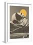 Panda's Nap into Mountains-Florent Bodart-Framed Giclee Print