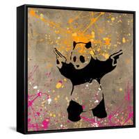 Panda with Guns-Banksy-Framed Stretched Canvas