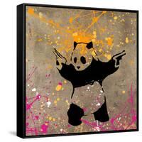 Panda with Guns-Banksy-Framed Stretched Canvas