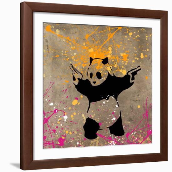 Panda with Guns-Banksy-Framed Giclee Print