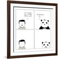 Panda-Reza Farazmand-Framed Art Print