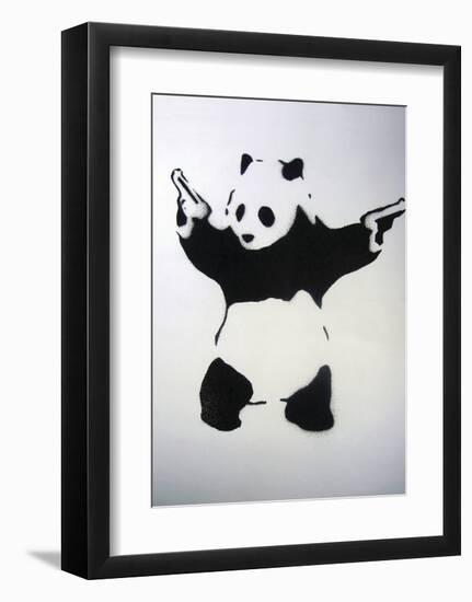 Pandamonium-Banksy-Framed Art Print