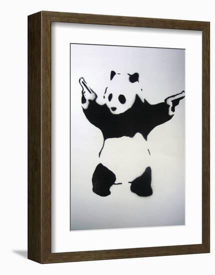 Pandamonium-Banksy-Framed Art Print