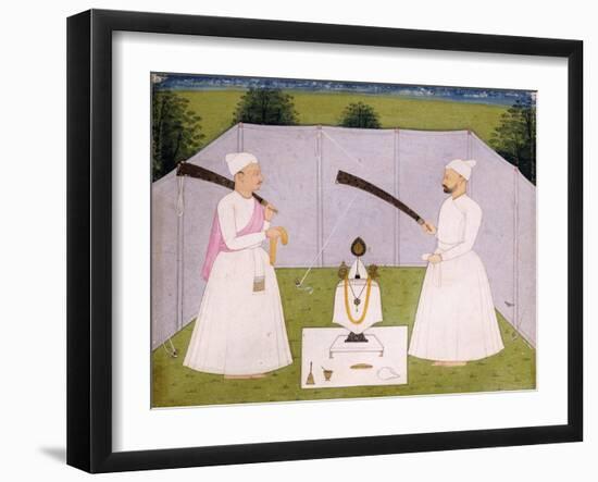 Pandits Attending Balwant Singh's Personal Shrine, C. 1750-null-Framed Giclee Print