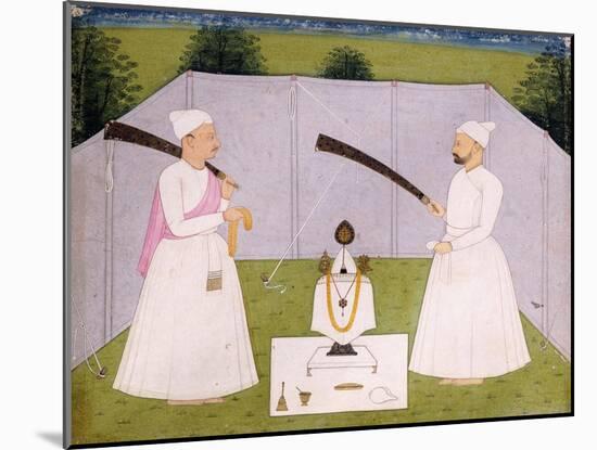 Pandits Attending Balwant Singh's Personal Shrine, C. 1750-null-Mounted Giclee Print