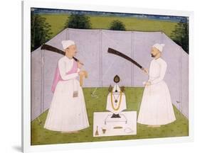 Pandits Attending Balwant Singh's Personal Shrine, C. 1750-null-Framed Giclee Print