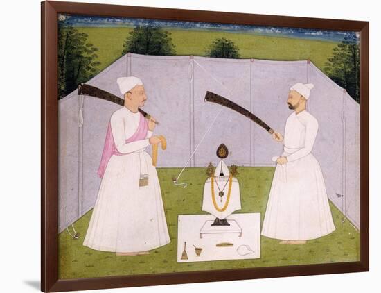 Pandits Attending Balwant Singh's Personal Shrine, C. 1750-null-Framed Giclee Print