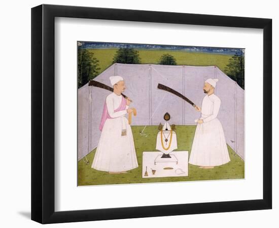 Pandits Attending Balwant Singh's Personal Shrine, C. 1750-null-Framed Premium Giclee Print