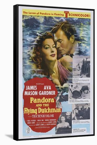 Pandora and the Flying Dutchman, from Left: Ava Gardner, James Mason, 1951-null-Framed Stretched Canvas