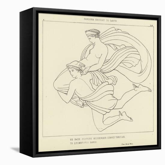 Pandora Brought to Earth-John Flaxman-Framed Stretched Canvas