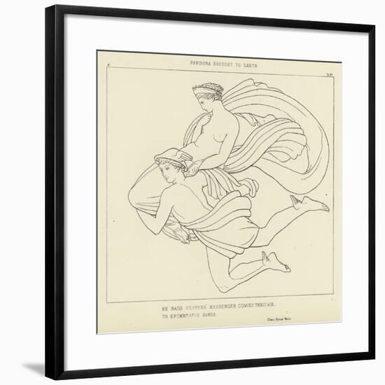 Pandora Brought to Earth-John Flaxman-Framed Giclee Print